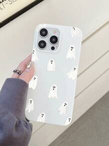 Ốp lưng điện thoại trong suốt in hình hấp thụ sốc, Ốp lưng điện thoại in hình ma Halloween, Tương thích với iPhone 16/IPhone 16 Pro/IPhone 16 Plus/IPhone 16 Pro Max, Tương thích với điện thoại Samsung Galaxy - Nhiều màu - Xem 6