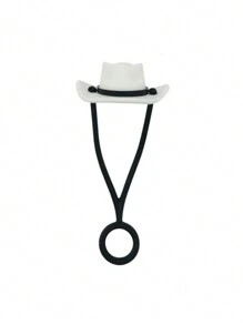 1pc  Cowboy Hat Shaped Silicone Straw Cover, Compatible With 30 Ounce And 40 Ounce Cups, 10mm 0.4 Inch Dustproof And Reusable, Cute Cup Straw Cover Accessory, - Multicolor - View 8