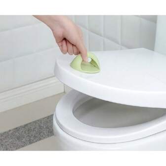 4pcs/1pc No Drill Door Pull Handle, Toilet Lid Lifter, Drawer & Window Adhesive Push Pull Handle, Adhesive Cabinet Handle, Sliding Door Push Pull