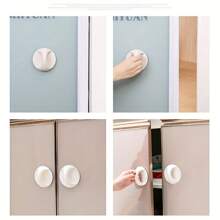 4 件/1 件免钻门拉手、马桶盖升降器、抽屉和窗户粘性推拉手柄、粘性橱柜手柄、滑动门推拉 - 彩色 - 查看 5