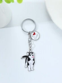 1pc Metal Fashion Hot Pet German Shepherd Dog Keychain Dog Pendant Animal Enamel Keyring Women Bag Jewelry Girls Boyfriend Souvenir Car Accessories Bag Charm School Animal Cute Goth Y2k Christmas Gift Ideas Bag Accessories Lanyards With Id Holder Car Accessories Bag Charms - Multicolor - View 9