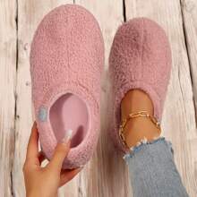 Comfy Women's Memory Foam House Slippers - Soft, Lightweight Boots With Curly Fleece And Cozy Polar Fleece Lining - Hồng - Xem 1