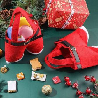 1/3pcs Non-Woven Fabric Christmas Gift Bags, Christmas Decoration Gift Bags Candy Bags, Adopting Red Christmas Pants Design, Very Suitable For Christmas Party Decoration, Santa Claus Pants Style Cute Snack Bags Most Suitable For Wedding Holidays New Year Holiday Gifts Christmas Decorations Christmas Decor Christmas Gifts Christmas Party Supplies Christmas Gift Bags Christmas Bags Christmas Stickers