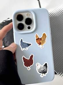 500 张卡通母鸡妈妈和小鸡宝宝贴纸卷，适用于水瓶、自行车、笔记本电脑、冰箱、行李箱、手机、圣诞礼物、卷心菜娃娃、感恩节贴纸、婴儿圣诞节、海鸥、儿童圣诞礼物、金色涂鸦、圣诞贴纸卷、婴儿水瓶、特朗普 - 彩色 - 查看 3