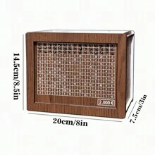 1 hộp tiết kiệm tiền bằng gỗ có bộ đếm kỹ thuật số, heo đất thủ công có khe đựng tiền mặt/hóa đơn, lọ đếm tiền để tiết kiệm và quản lý tài chính - Quà tặng lý tưởng cho bạn bè - heo đất bằng gỗ chất lượng cao, trò chơi tiệc tùng dành cho người lớn thích hợp cho lễ Halloween/Giáng sinh/Lễ Tạ ơn - màu nâu - Xem 17