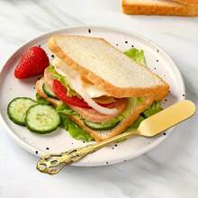 2/6 件 5.51 英寸不锈钢黄油涂抹器、镜面抛光黄油刀、奶酪和调味品涂抹器、洗碗机安全圣诞礼物