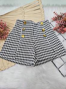 Fleur De Lis - Children's Cropped Set With Ruffles And Shorts With Buttons - Màu be - Xem 2