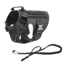 2pcs Tactical Dog Harness And Leash Set, Heavy Duty Adjustable Molle Handler With Handle For Medium-Large Dogs, Service Dogs, Military Dogs, Hiking, Hunting - Multicolor - View 11