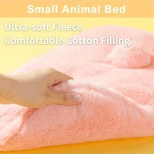 Universal Long Plush Warm Lounging Mat For Small Pets, Soft & Skin-Friendly, Suitable For Autumn/Winter, Warm Sleeping Foot Mat, Guinea Pig & Rabbit Cotton Nest