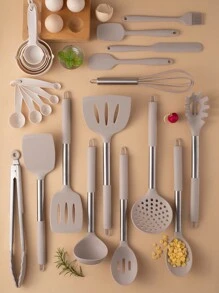 Silicone Kitchen Utensil Set - Heat Resistant, Non-Stick Cooking Tools With Stainless Steel Handles, Dishwasher Friendly - Perfect For Halloween, Christmas, Easter Silicone Kitchen Utensils Silicone Kitchen Utensils Set