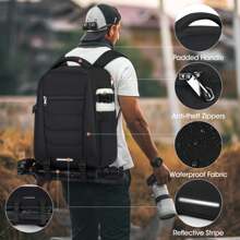 Camera Bag Professional Camera Backpack For DSLR SLR Mirrorless Camera Waterproof Camera Laptop Backpack 14 Inch With Rain Cover Anti Theft Travel Camera Case Large Capacity Photography Backpack - màu đen - Xem 2