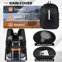 Camera Bag Professional Camera Backpack For DSLR SLR Mirrorless Camera Waterproof Camera Laptop Backpack 14 Inch With Rain Cover Anti Theft Travel Camera Case Large Capacity Photography Backpack - màu đen - Xem 5