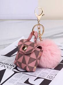 Fashionable Headphone Coin Purse Keychain Pendant Accessories College Supplies University Keychain Charms Keychain Plush Gifts For Women Keychain Accessories Key Chains For Women - Pink - View 2