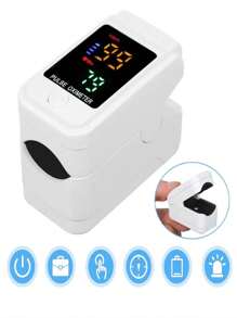 Oximetro Digital de pulso para dedo Saturação de Oxigênio Original Premium - Branco - Visão 2