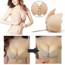 Size L Strapless Backless Self Adhesive Magic Gel Silicone Push-Up Bra - Màu nâu  Mocha - Xem 1