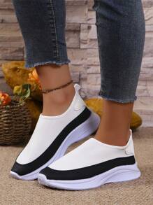 Nieuwe mode mama sneakers, dikke zool, instapper, mesh ademend casual rocking wedges verpleegster schoenen voor vrouwen