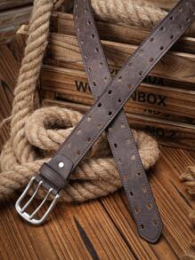 1pc Men's PU Leather Belt, Suitable For Casual And Business, Gifting Summer, School Fall, Autumn, Halloween Autumn-Winter Accessories,Suitable For Teens, Youth,Men,Casual, Outdoor, Athletic, Vacation, Graduation Gifts, Birthday, Daily Wear - Pin Buckle Belt - View 11