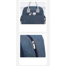 Spacious Thermal Bag With Shoulder Strap Portable Lunch Box - Màu Hoa hồng đỏ - Xem 2