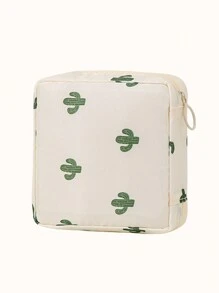 1 Stück Nylon bedruckter Hygieneartikel und Kosmetik Organizer Tasche, tragbare Aufbewahrung für Herbst Heim-Deko, Reise-Aufbewahrung, Make-up Tasche, Kosmetiktasche, Urlaubsorganizer, Make-up Organizer mit großem Fassungsvermögen, für Lippenstift, Pinsel, Hautpflege, Handy, Münzen, kleine Artikel, für Zuhause, Geschenke, Urlaub und Feiertage wie Halloween Weihnachten, Mehrzweckverwendung, Boho-Vibe