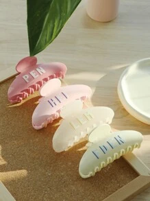 Épingle à cheveux personnalisée avec lettre initiale, 1 à 4 lettres personnalisées de conception de couleur unie avec une structure de pince, fermeture à charnière, accessoires de coiffure de mariage, couleurs vives pour le printemps et l'été