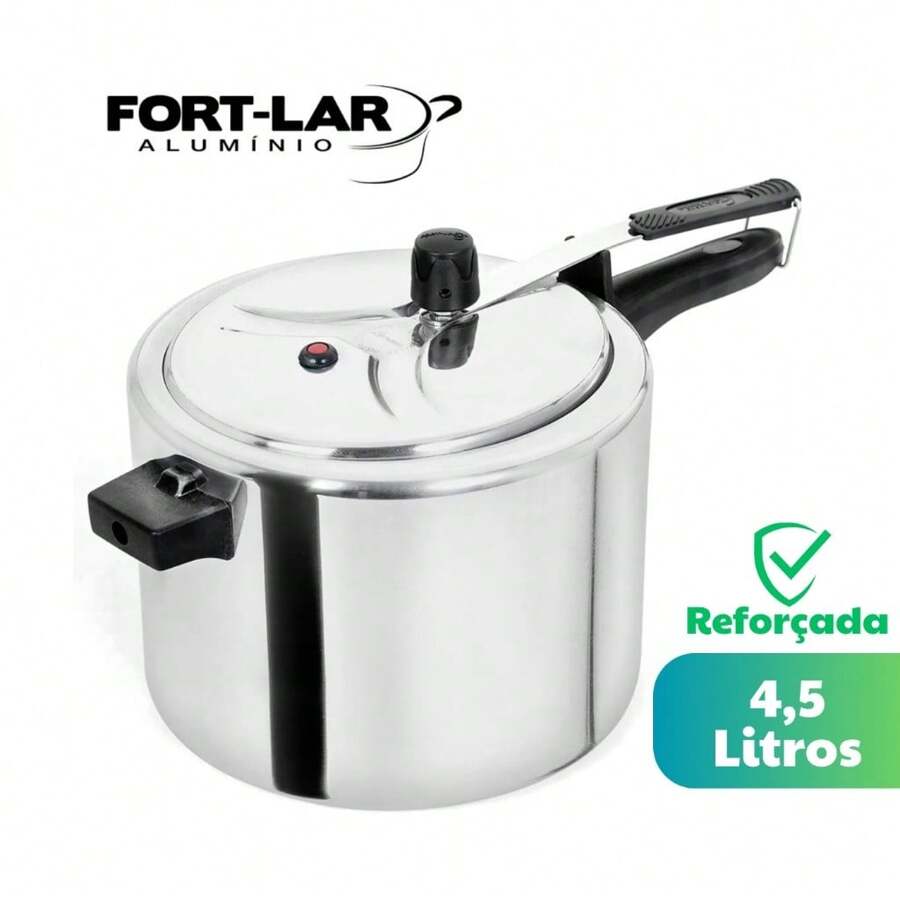 Panela de Pressao 4,5 litros Polida Fortlar Clássica reforçada - POLIDO - Visão 1