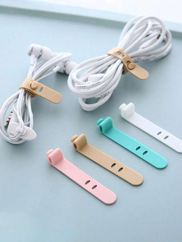4 Stücke Kabel Management Silikonbänder für den Schreibtisch, Kopfhörer/Kabel Organizer, Gender Reveal Party, perfekt für Geburtstage, Hochzeiten, Partys, das perfekte Geschenk für Kollegen, Freunde und Familie, Schulanfang
