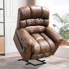 1pcs 42" Wide Oversize Power Lift Recliner Chair Multi-Angle Adjustment With Massage And Heating