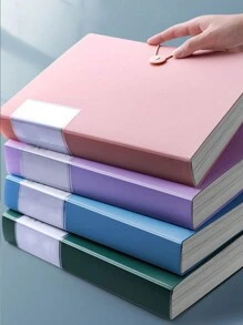 Carpeta para colección de documentos de 40 páginas tamaño A4 con fundas transparentes para oficina, estudiante y registros médicos - Multicolor - Ver 10