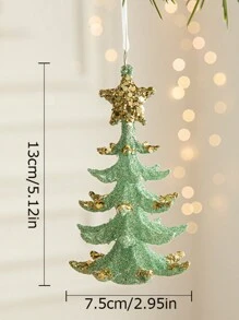 圣诞树装饰绿色吊饰，圣诞系列圣诞树雪花装饰，派对装饰冬季派对装饰派对用品挂饰，圣诞节 - 彩色 - 查看 8
