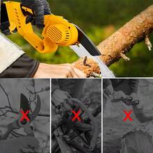 8 Inch Mini Chainsaw For Dewalt 20V Battery Cordless Handheld Chainsaw Tool UK - Yellow - View 10