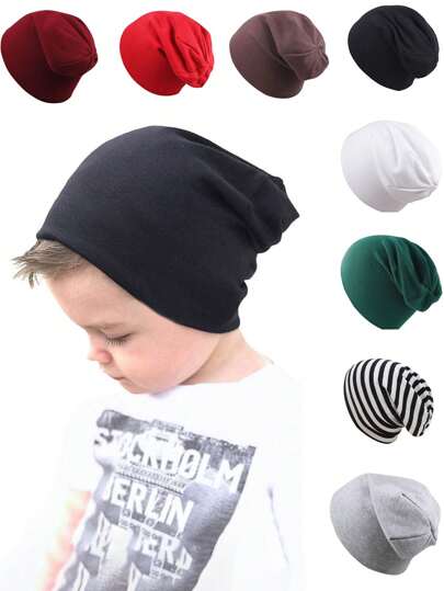 Kinder weicher und niedlicher gestrickter Beanie Hut, lässiger Hip Hop Stil Baby Kappe