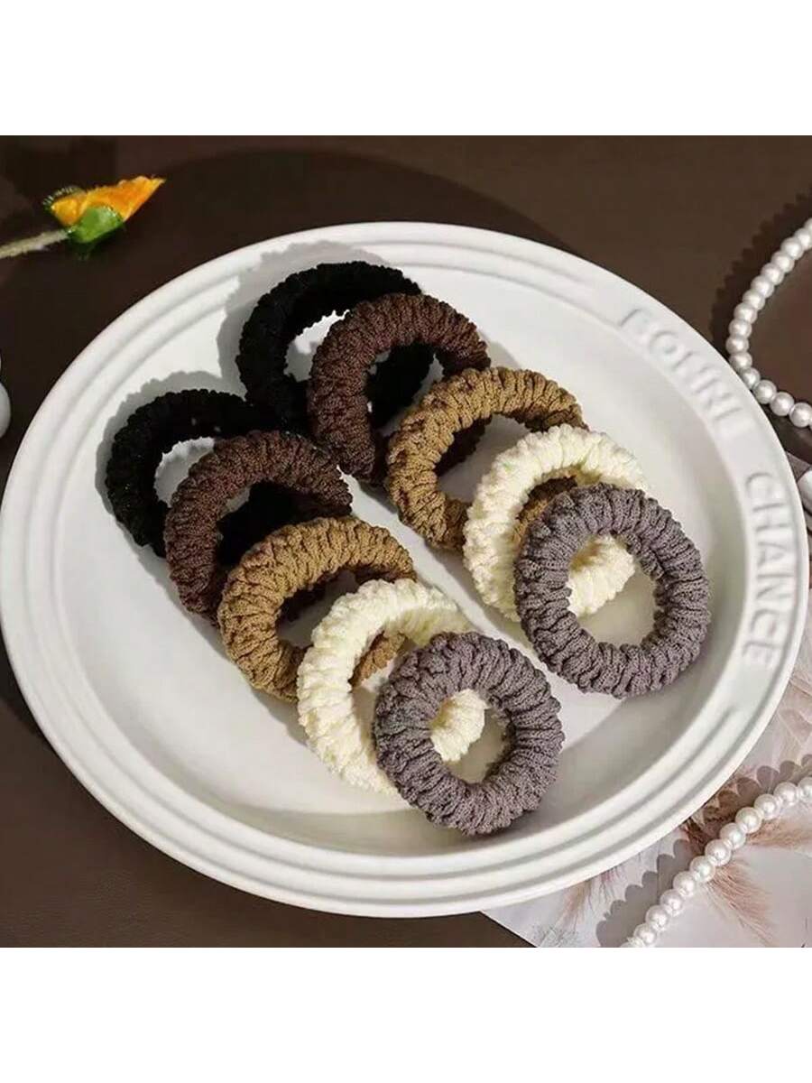 10 قطع من الشعر المطاطي عالي المرونة والسميك مناسب...