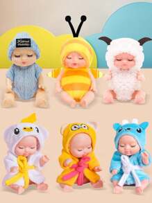 Muñeca de peluche en miniatura con diseño de nalgas de dibujos animados, muñeca personalizada y creativa con miembros desmontables, rotativa y con figura de simulación de mini muñeca dormida - Multicolor - Ver 1