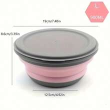 Bộ 3 bát đựng thực phẩm nhiều màu sắc, hộp silicon có nắp đậy kín, có thể gấp gọn, chống rò rỉ, thiết kế kín khí, tiết kiệm không gian, di động, nhiều kích cỡ, dùng được trong lò vi sóng và tủ lạnh, dụng cụ nhà bếp chống dính dễ vệ sinh, thích hợp cho nấu ăn tại nhà, cắm trại, dã ngoại và bảo quản thực phẩm hàng ngày. - hồng - Xem 6