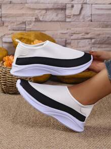 Nieuwe mode mama sneakers, dikke zool, instapper, mesh ademend casual rocking wedges verpleegster schoenen voor vrouwen