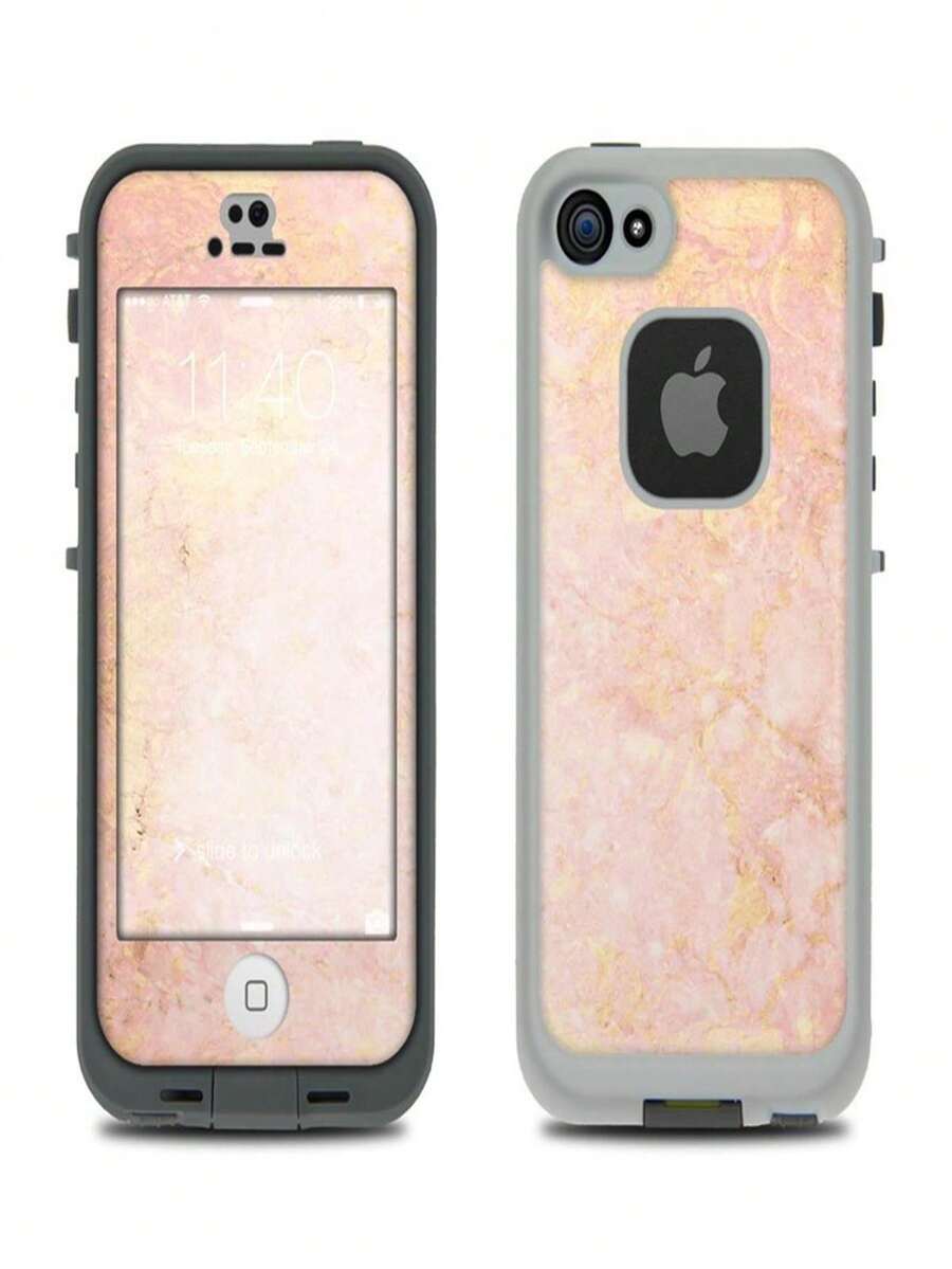 DecalGirl LCF5-ROSE-MARBLE Lifeproof IPhone 5S Fre Case Skin - Rose Gold Marble - Gold - View 1
