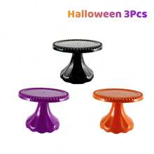 Juego de 3 piezas/6 piezas Soporte mini para cupcakes, portador de cupcakes de plástico, plato de servir para decoraciones de fiesta de boda, cumpleaños, decoraciones de fiesta rosa, soporte para pastel para decoraciones de Navidad, baby shower, boda, suministros para fiesta de boda, decoraciones de boda, accesorios de boda, soporte para tarta de boda