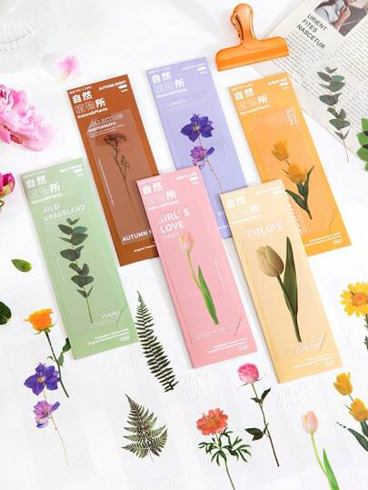 5pcs Flower Pattern Bookmark Back To School