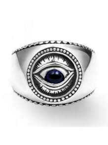 Anillo de lujo ligero, elegante y clásico con ojo de diablo, de uso diario y único, con estilo retro de alta calidad. Anillo punk minimalista de ojos múltiples popular para hombres, noble y elegante, regalo de joyería ideal para el Día de San Valentín, mamá, madre, Día de la Madre
