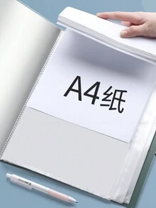 Carpeta para colección de documentos de 40 páginas tamaño A4 con fundas transparentes para oficina, estudiante y registros médicos - Multicolor - Ver 5