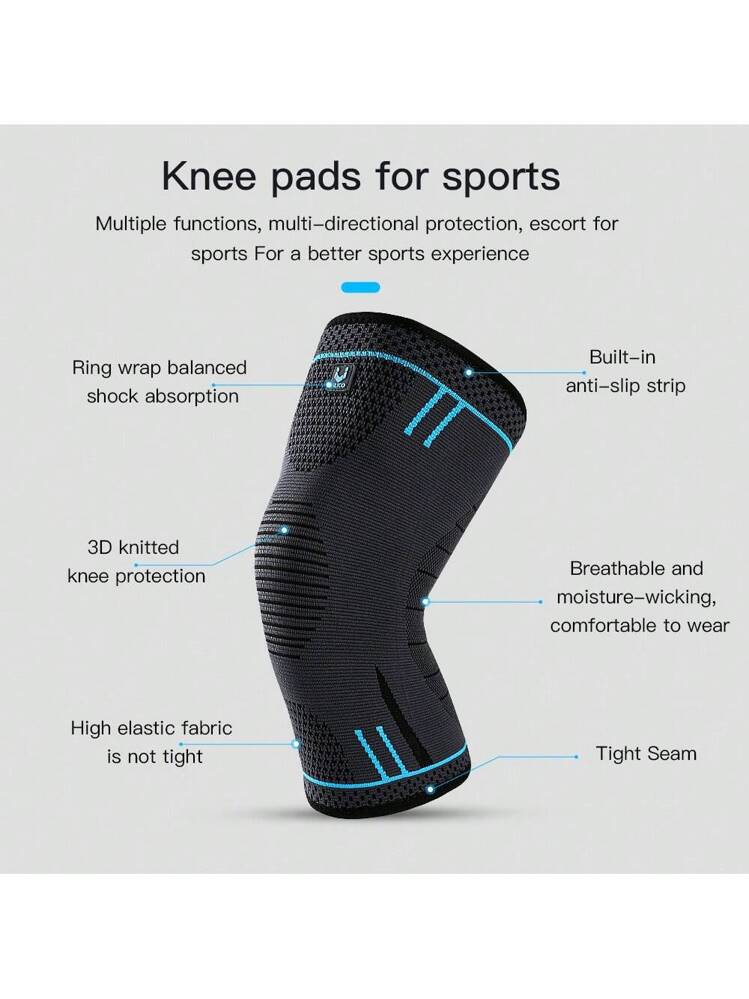 2 Paia Di Ginocchiere Sportive Morbide Ed Elastiche – Protezione Per Corsa, Basket, Calcio (Nero E Grigio)