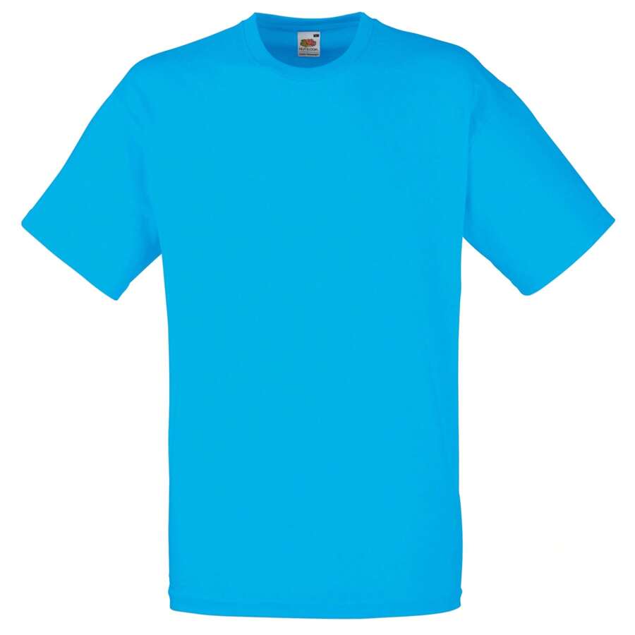 Fruit of the Loom Mens Valueweight Short Sleeve T-Shirt (Azure Blue) - Blue - View 1