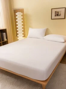1 Stück Betttuch, Bettwäsche, Spannbetttuch, Bettbezug, Matratzenschutz, einfarbiger Matratzenschutz mit tiefer Tasche, weich und atmungsaktiv, Bettwäsche Artikel, einfacher Stil, perfekte Passform für Bett in Größe Twin, Full, King, Queen, für alle Jahreszeiten, maschinenwaschbar, staubdicht, rutschfest, Kopfkissen und Kissenbezug nicht enthalten, Bettwäsche-Geschenke, maschinenwaschbar