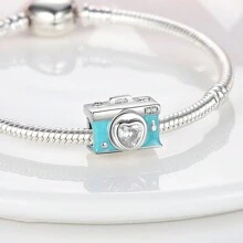 1pc Silver Color I Love Traveling Plane Tower Camera Passport Hot Air Balloon Pendent Charm Fit Bracelet Necklace Beads For DIY Jewelry Making Keepsake Gift For Girl Friend