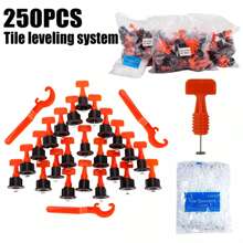250pcs Tile Leveling System 1/16" Set Reusable Tile Leveling Installation Tools - one-size - View 1