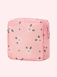 1 Stück Nylon bedruckter Hygieneartikel und Kosmetik Organizer Tasche, tragbare Aufbewahrung für Herbst Heim-Deko, Reise-Aufbewahrung, Make-up Tasche, Kosmetiktasche, Urlaubsorganizer, Make-up Organizer mit großem Fassungsvermögen, für Lippenstift, Pinsel, Hautpflege, Handy, Münzen, kleine Artikel, für Zuhause, Geschenke, Urlaub und Feiertage wie Halloween Weihnachten, Mehrzweckverwendung, Boho-Vibe