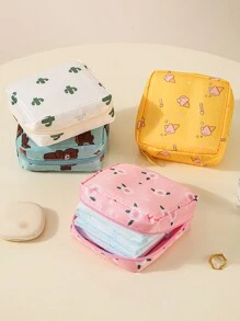 1 Stück Nylon bedruckter Hygieneartikel und Kosmetik Organizer Tasche, tragbare Aufbewahrung für Herbst Heim-Deko, Reise-Aufbewahrung, Make-up Tasche, Kosmetiktasche, Urlaubsorganizer, Make-up Organizer mit großem Fassungsvermögen, für Lippenstift, Pinsel, Hautpflege, Handy, Münzen, kleine Artikel, für Zuhause, Geschenke, Urlaub und Feiertage wie Halloween Weihnachten, Mehrzweckverwendung, Boho-Vibe