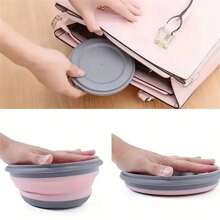 Bộ 3 bát đựng thực phẩm nhiều màu sắc, hộp silicon có nắp đậy kín, có thể gấp gọn, chống rò rỉ, thiết kế kín khí, tiết kiệm không gian, di động, nhiều kích cỡ, dùng được trong lò vi sóng và tủ lạnh, dụng cụ nhà bếp chống dính dễ vệ sinh, thích hợp cho nấu ăn tại nhà, cắm trại, dã ngoại và bảo quản thực phẩm hàng ngày. - hồng - Xem 2