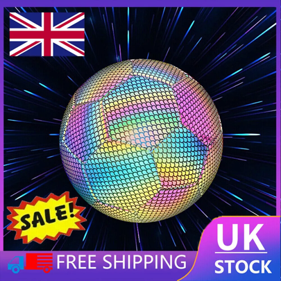 Light Up LED Football, Reflective Football Size 4 Soccer Ball, Glow In The Dark