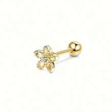 Phẫu thuật Thép không gỉ 16G Sụn Bông tai Bông Xoắn ốc Sofa Vòng Qua Bịt Tai Opal Bông Tai Sáng Bóng - Vàng - Xem 15